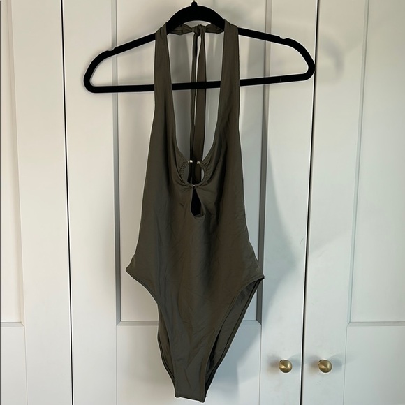 Zara Olive Green Swimsuit | M - Picture 2 of 6